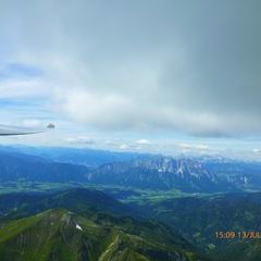 Flugwegposition um 13:09:27: Aufgenommen in der Nähe von Schladming, Österreich in 2805 Meter
